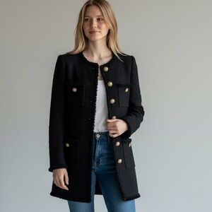 Saint Laurent NWT Tweed Jacket With Gold YSL Buttons Size 42 $5290 Retail